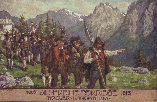 Révolte paysanne contre l'Empire français dans le Tyrol.
1809