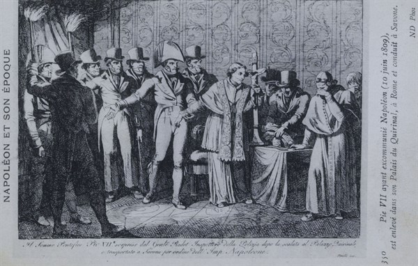 Le Pape Pie VII ayant excommunié Napoléon 1er.
10 juin 1809