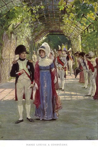 Napoléon 1er et l'impératrice Marie-Louise à Compiègne.