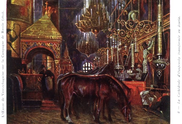 Campagne de Russie : la cathédrale d'Ouspensky à Moscou.
14 septembre 1812