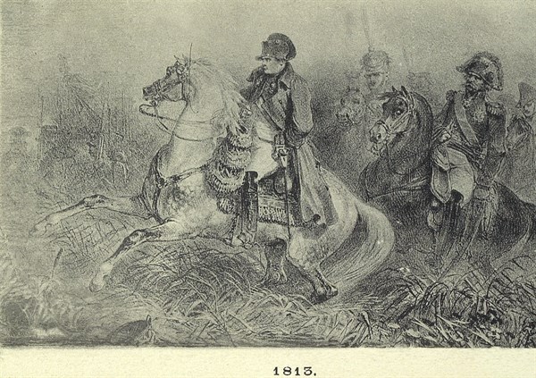 Campagne de Russie : Napoléon 1er à cheval.
1812