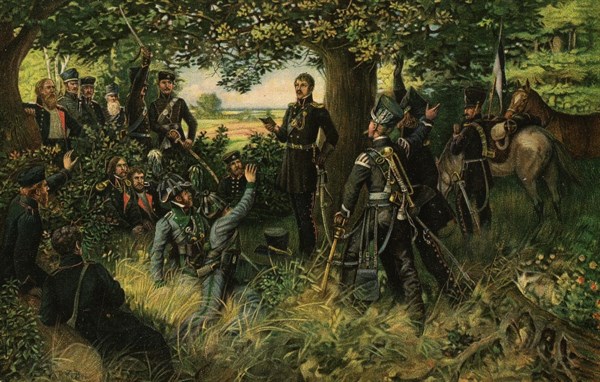 Soldiers having  rest.
Saxony Campaign.