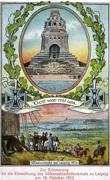 Commemorative monument: Battle of Leipzig.
Saxony Campaign.
16-18 octobre 1813
