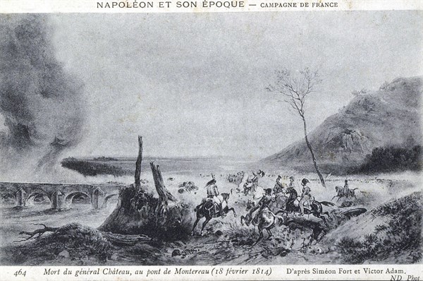 Death of General Château on Montereau bridge.
