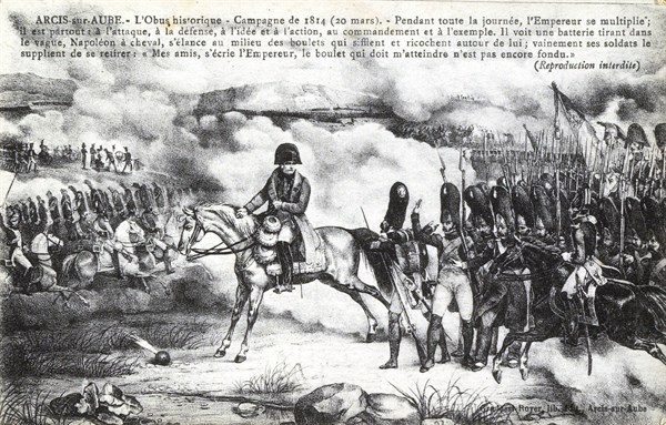 Napoleon I during the France Campaign in Arcis-sur-Aube.