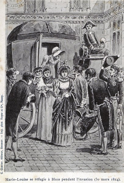 Empress Marie-Louise taking refuge in  Blois.