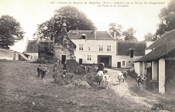 The Battle of Waterloo: Hougoumont farmhouse.