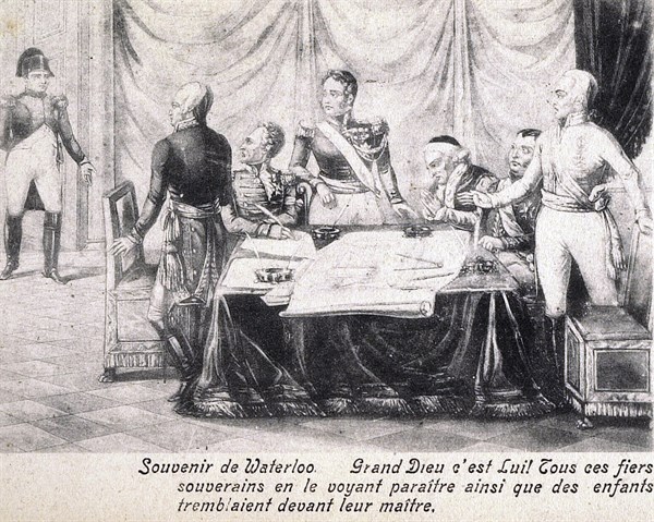 Napoleon I during the Battle of Waterloo.