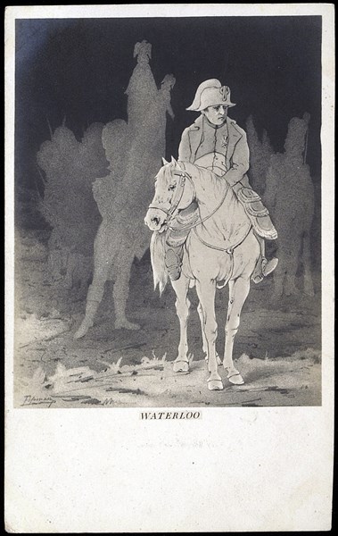 Napoleon I at the Battle of Waterloo.