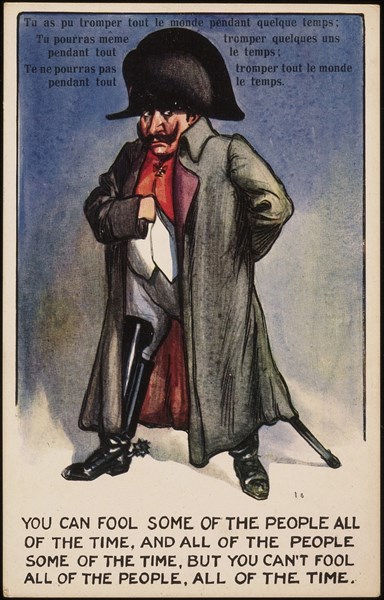 Napoléon 1er : portrait caricatural.