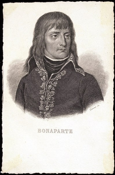 Portrait of Napoleon I as a young man.