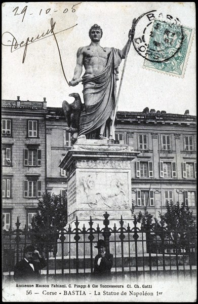 Statue of Napoleon I in Bastia, Corsica.