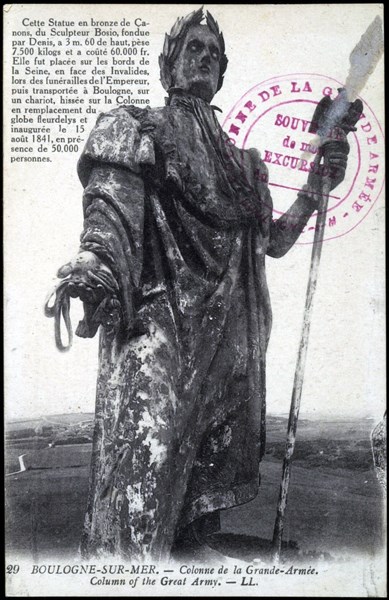 Statue of Napoleon I in Boulogne-sur-Mer.