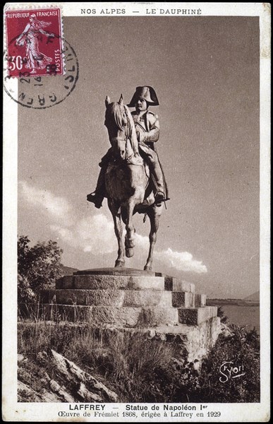 Statue of Napoleon I in Laffrey (Isère).