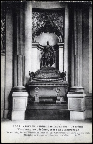 Tomb of Jérôme Bonaparte, brother of Napoleon I, at the Invalides.