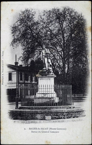 Statue du général Compans à Salie-du-Salat (Haute-Garonne).