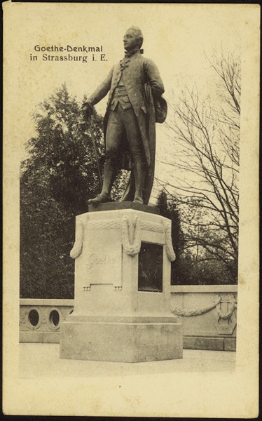 Statue de Johann Wolfgang Von Goethe à Strasbourg.