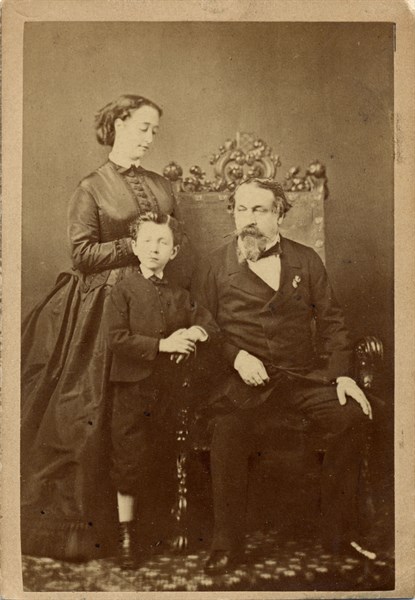 Napoleon III, Empress Eugénie and their son Louis Napoleon Eugène Jean Joseph Bonaparte