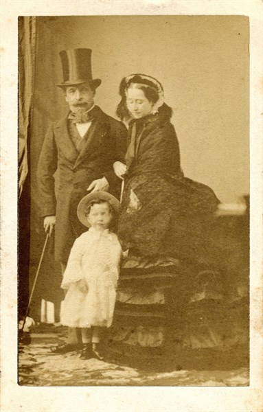 Napoleon III, Empress Eugénie and their son Louis Napoleon Eugène Jean Joseph Bonaparte