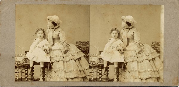 L'Impératrice Eugénie et son fils Louis Napoléon Eugène Jean Joseph Bonaparte