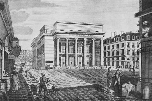 Vue du Théâtre Royal des Italiens