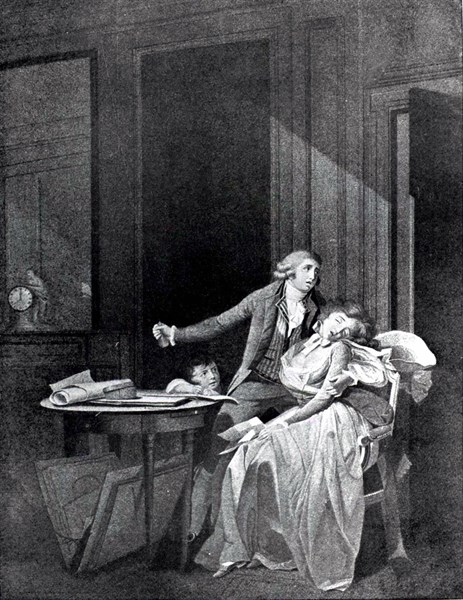 Engraving by Boilly, The Cherished Bouquet