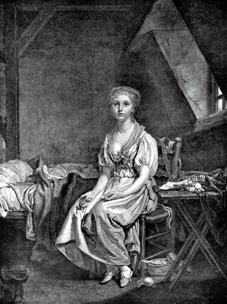 Engraving by Greuze, Love