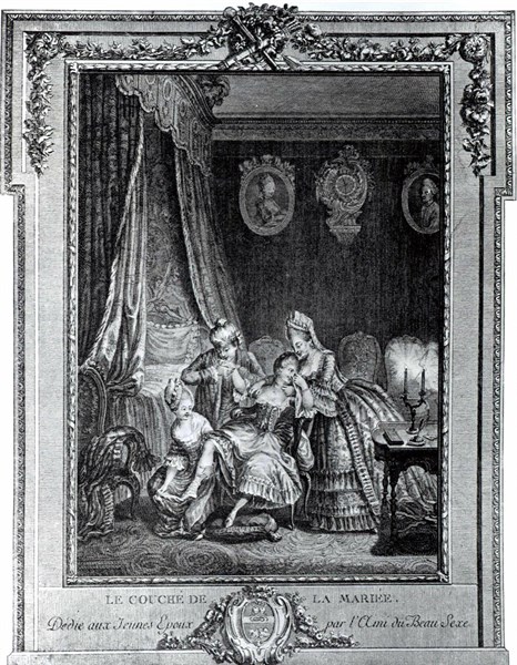 Engraving by Queverdo, The Bride Retiring