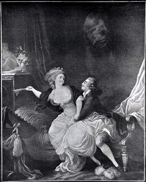 Engraving by Jean-Baptiste Huet, Couple