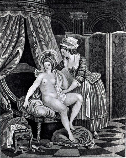 Engraving by Nicolas-René Jollain, The Bath