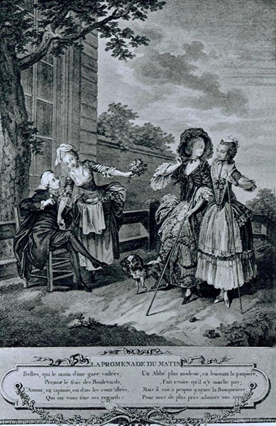 Gravure de Sigmund Freudeberg, La promenade du matin
