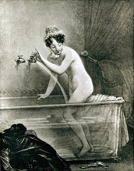 Engraving by Octave Tassaert, Intimate scene