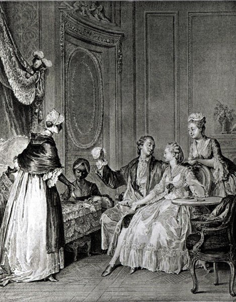 Engraving by Jean Moreau, called Moreau the Younger, genre scene