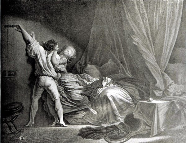 Gravure de Fragonard, Le verrou