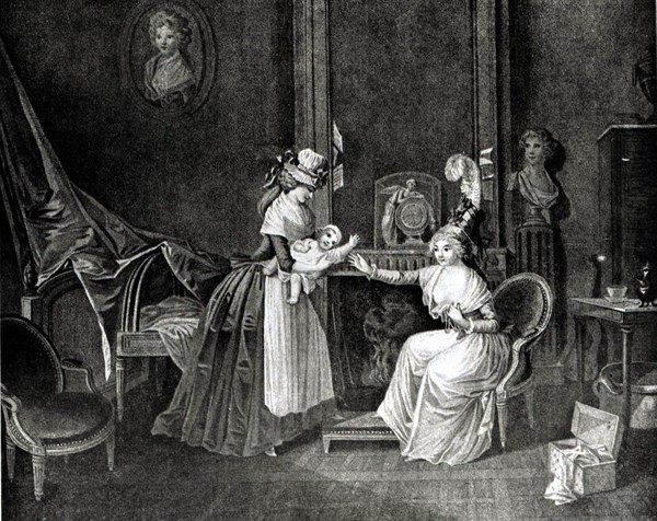 Engraving by Vangorp, Fanfan's lunch