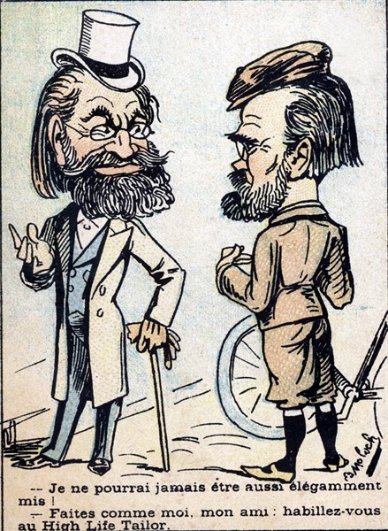 Caricature of scene from daily life
