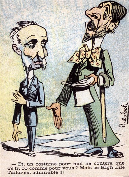 Caricature of scene from daily life