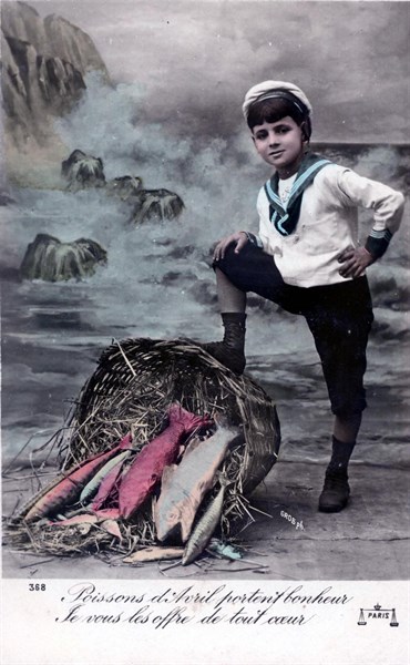 Carte postale pour le 1er avril