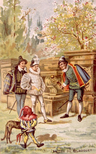 Cup and ball game, advertisement