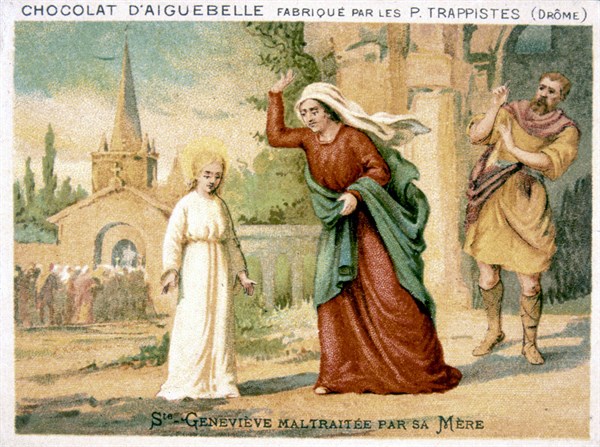 The life of Saint Genevieve, advertisement