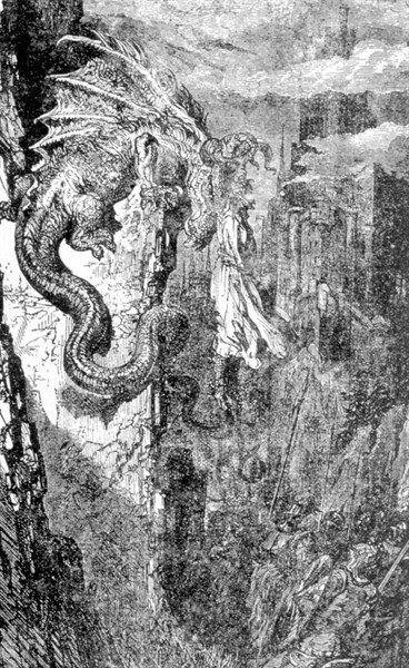 Les aventures du chevalier Jauffre, illustration by Gustave Doré