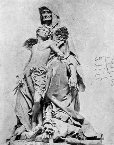 Fate and Love, plaster, by Gustave Doré