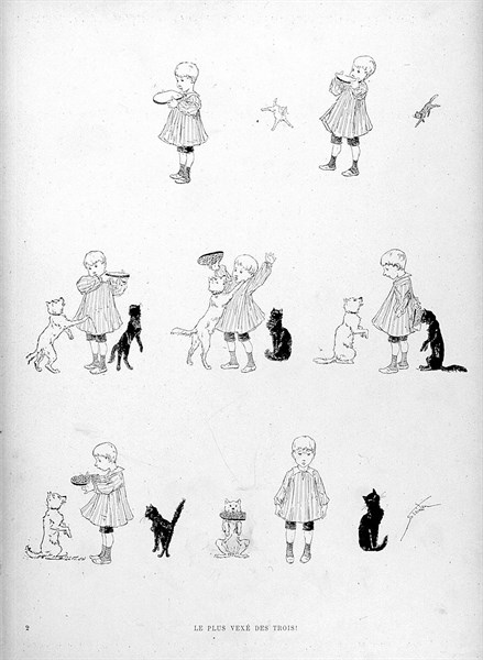 Chats, le plus vexé des trois par Steinlen