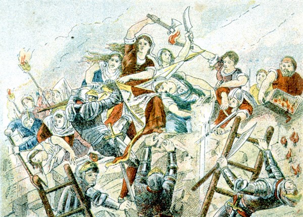 Jeanne Hachette, takes the defence of Beauvais