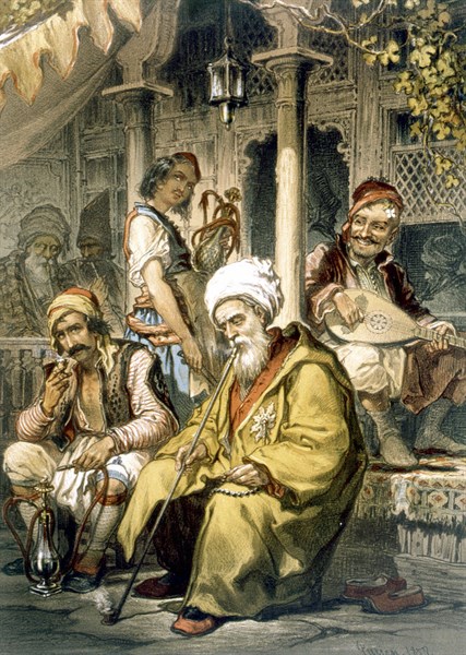 Istanbul, coffee shop, by Preziosi