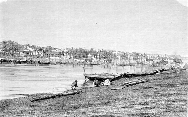 Mattra, vue de la rive opposée de la Jumna
