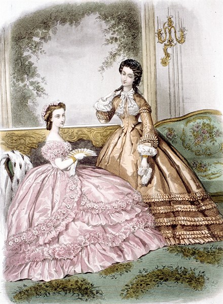 Toilettes de dames de la fin du XIXe siècle, illustrations