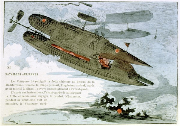 La guerre au XXème siècle, illustration de Robida