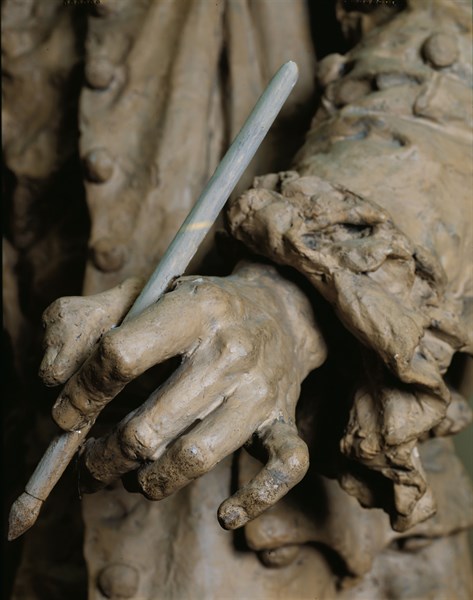 Detail of the mock-up by  Watteau