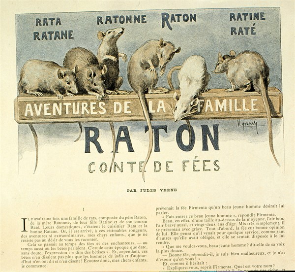 Les aventures de la famille raton, nouvelle de Jules Verne, illustration de Myrbach